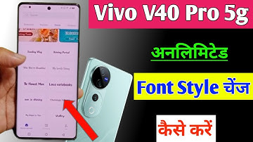 Vivo V40 Pro 5g me font style change kaise kare / how to change font style in Vivo V40 Pro 5g