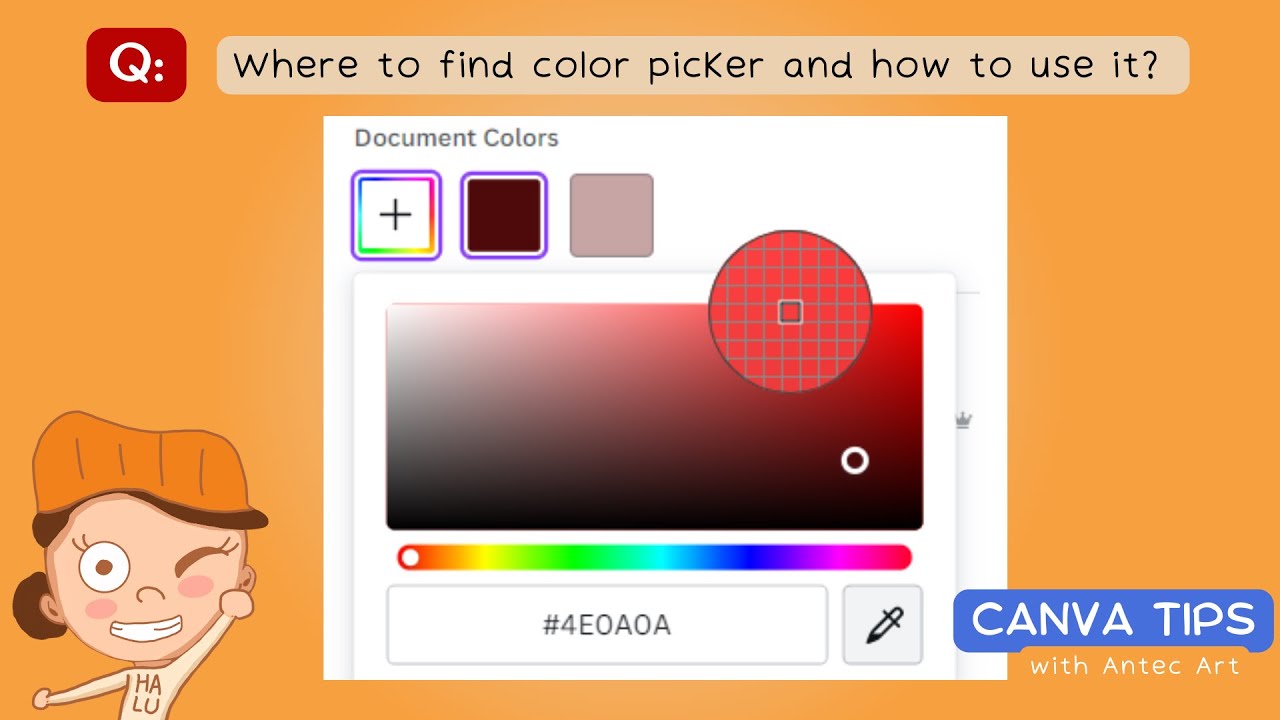 Where to find and how to use the Color Picker tool in Canva? - YouTube