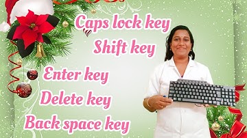 Editing in MS Word | Use of Enter key, Delete key, Backspace key, Capslock key & Shift key