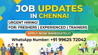 MEGA WALK IN JOB OPENINGS IN CHENNAI | AR CALLER | SENIOR AR CALLER | LEAD ASSOCIATE TRAINER