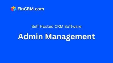 CRM Admin Demo  - FinCRM Software