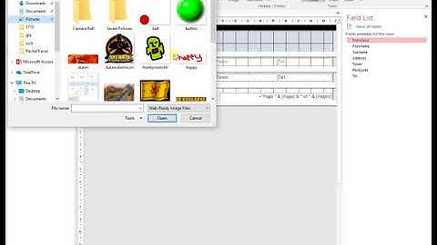 Access 2016: Edit a report title and add an image