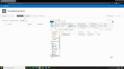 Secured document upload for Borrower