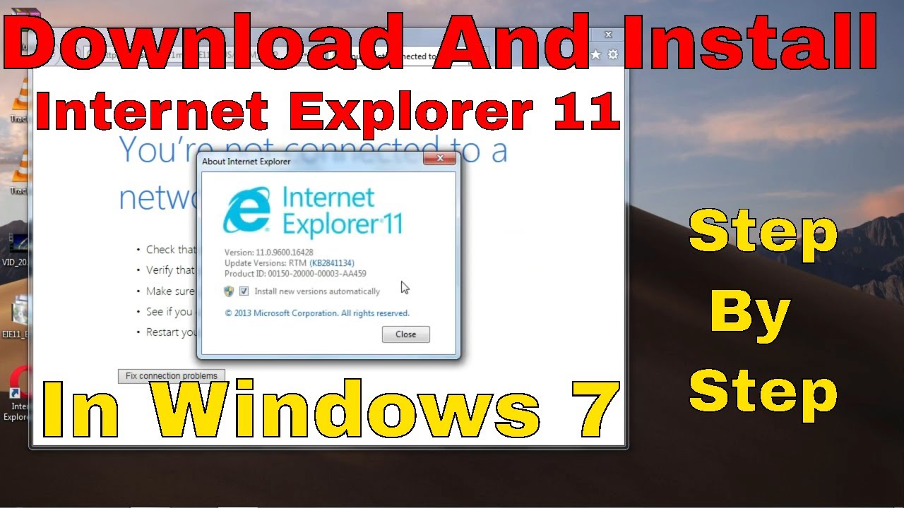 how to install internet explorer 11 in window 7 . 2022 - YouTube