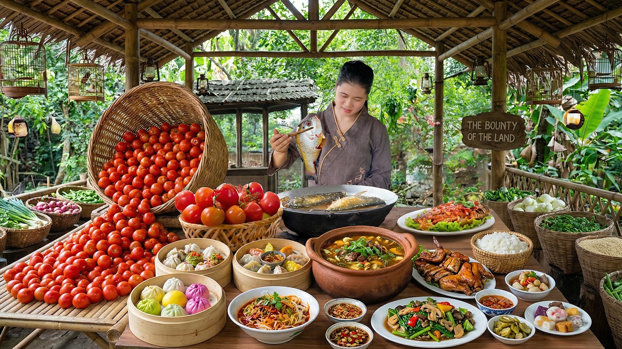 Harvesting Organic Tomatoes and Cooking a Delicious Traditional Dish for the New Year! - Farm Life