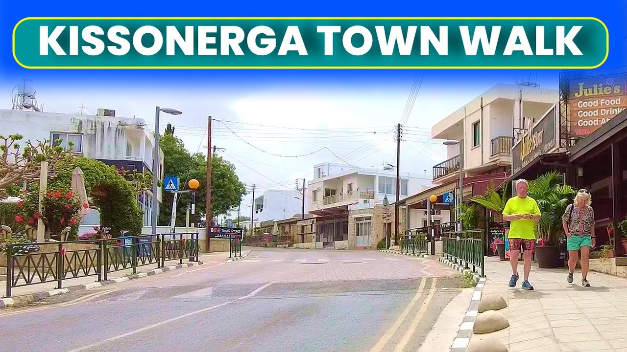Kissonerga Town Walk | Shops, Bars & Village Life Near Paphos, Cyprus