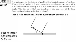 [JEE Adv] Min θ For Which Grasshopper Can Get Out Of The Box | Pathfinder | Kinematics | CYU 13