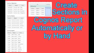 350 List Sections in Cognos Analytics