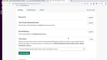 How to CHANGE TIME ZONE in SLACK?