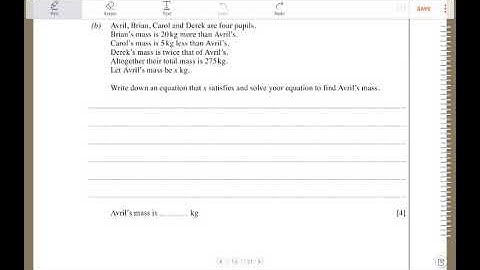WJEC Intermediate Paper 1: Form and solve a linear equation