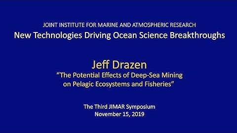 “The potential effects of deep-sea mining on pelagic ecosystems and fisheries”