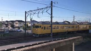 【１分遅れ】列車番号642M 普通 115系 岡山行き 妹尾駅に入線！