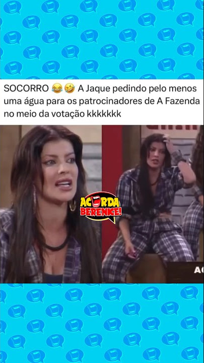 🚨A Fazenda 15: Jaquelline viraliza na web pedindo um comercial com patrocínio de água!😂#afazenda15