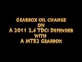 Defender Gearbox oil change