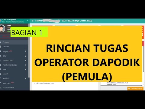 Rincian Tugas Operator (OPS) Dapodik Baru atau Pemula Bagian 1