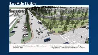 Overview of future East Link light rail route and stations