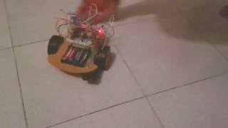 Obstacle avoiding and edge detecting robot without MCU