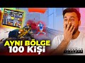 100 KİŞİ AYNI BÖLGEYE ATLARSA NE OLUR ? 😱 / Pubg Mobile