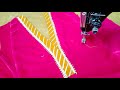 Neck design cutting and stitching new neck design with lace placket neck  sewing tips and tricks