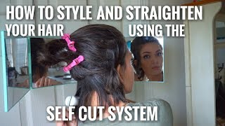 HOW TO STYLE AND STRAIGHTEN YOUR HAIR WITH THE SELF CUT SYSTEM MIRROR