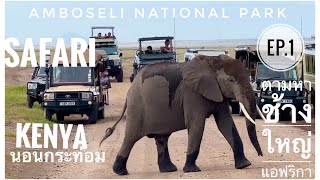 🇰🇪 EP.1 นอนกระท่อมกลางป่า ตามหาช้างใหญ่แห่งแอฟริกา Safari Amboseli National Park Kenya #ซาฟารี