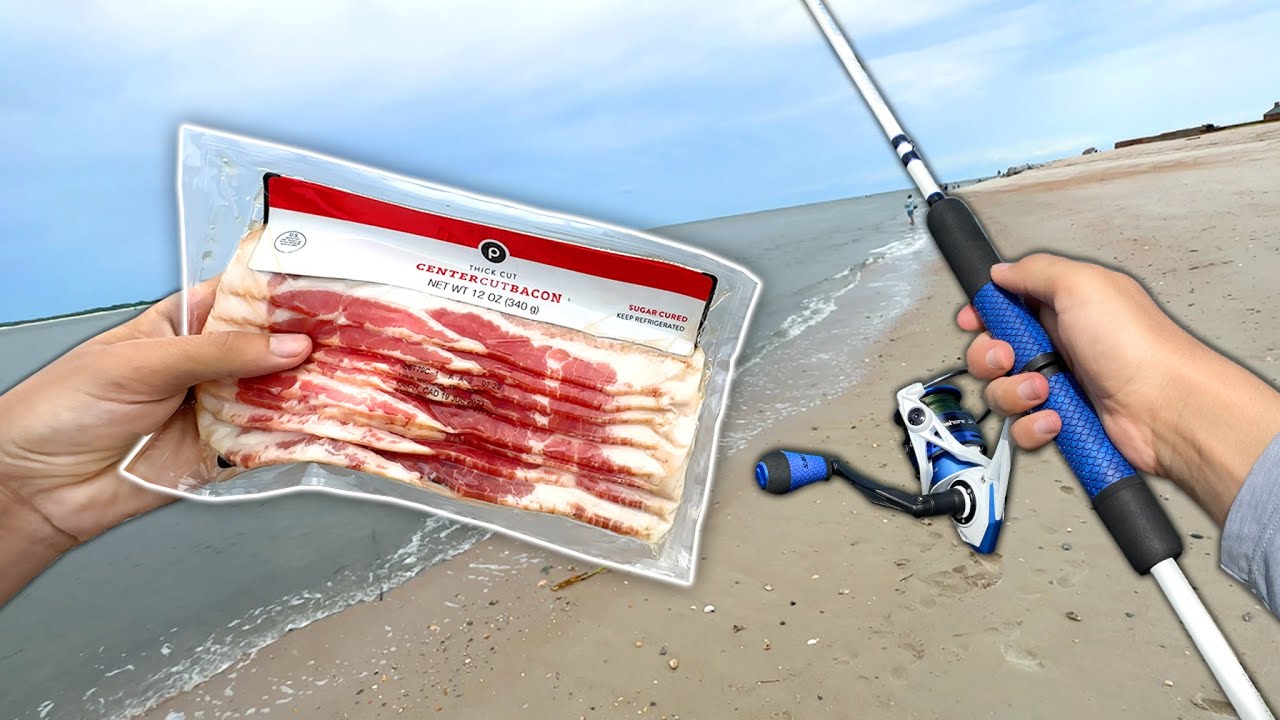 Using BACON as Fishing Bait (Does it work?) - YouTube