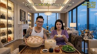 DIVA cát Thy và bạn trai ăn ( Há Cảo )