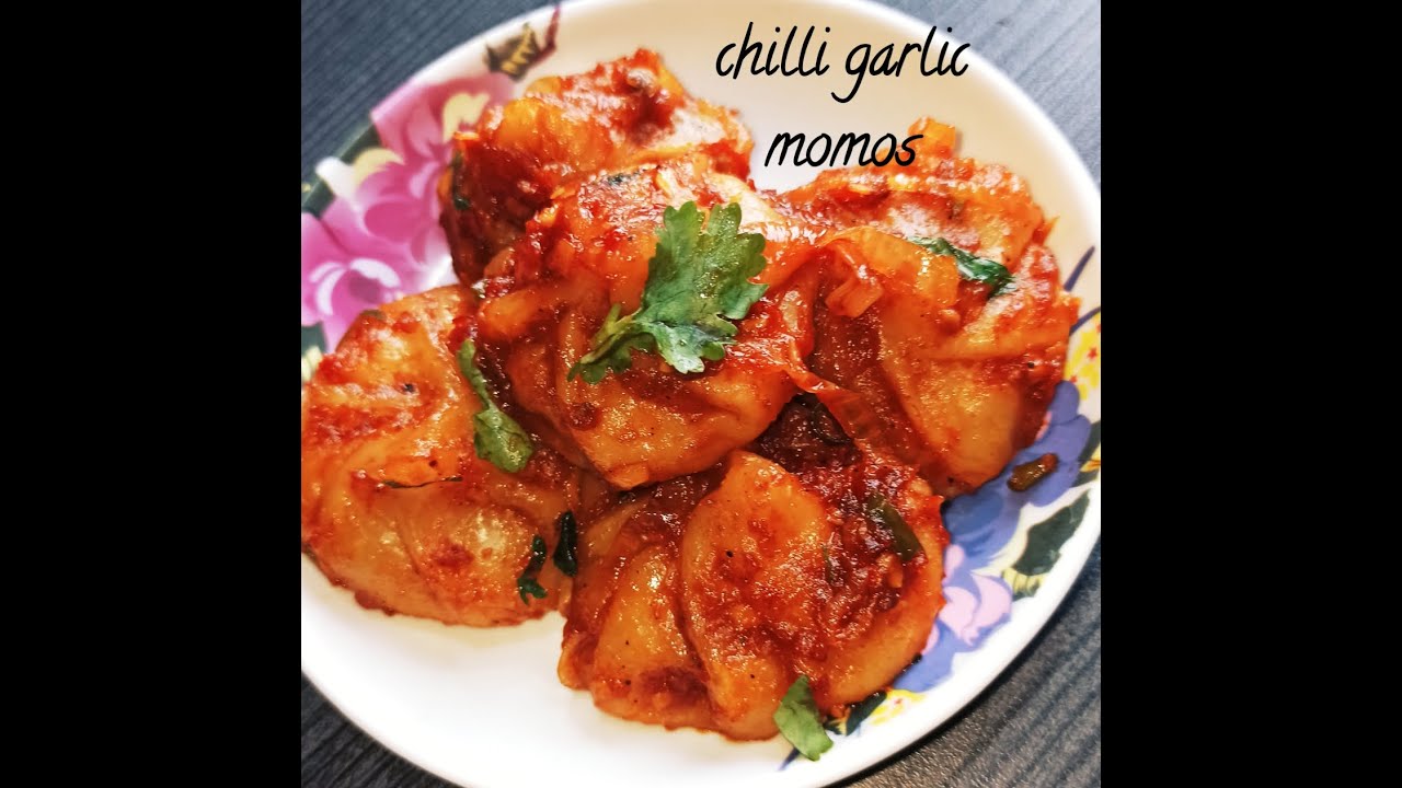 Chilli Garlic Momos with homemade sauce Chicken Momos Recipe Mix