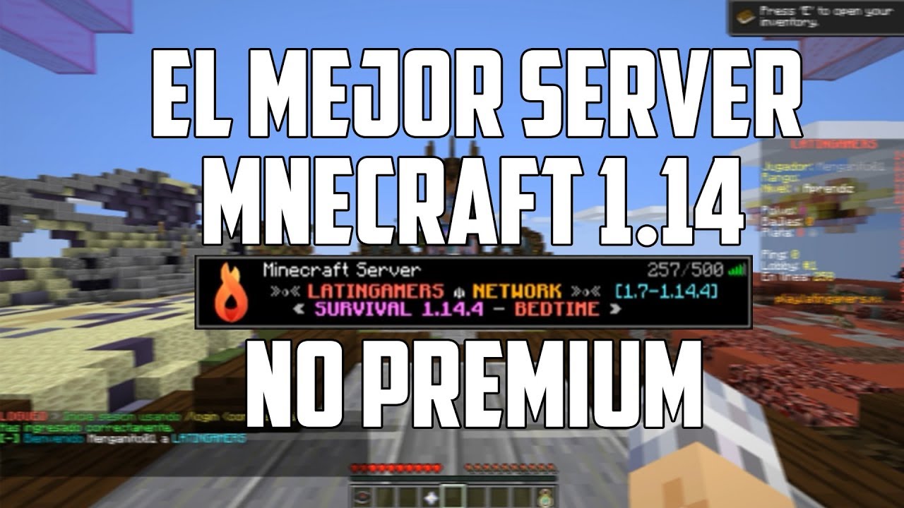 EL MEJOR SERVER NO PREMIUM DE MINECRAFT 1.14 - YouTube