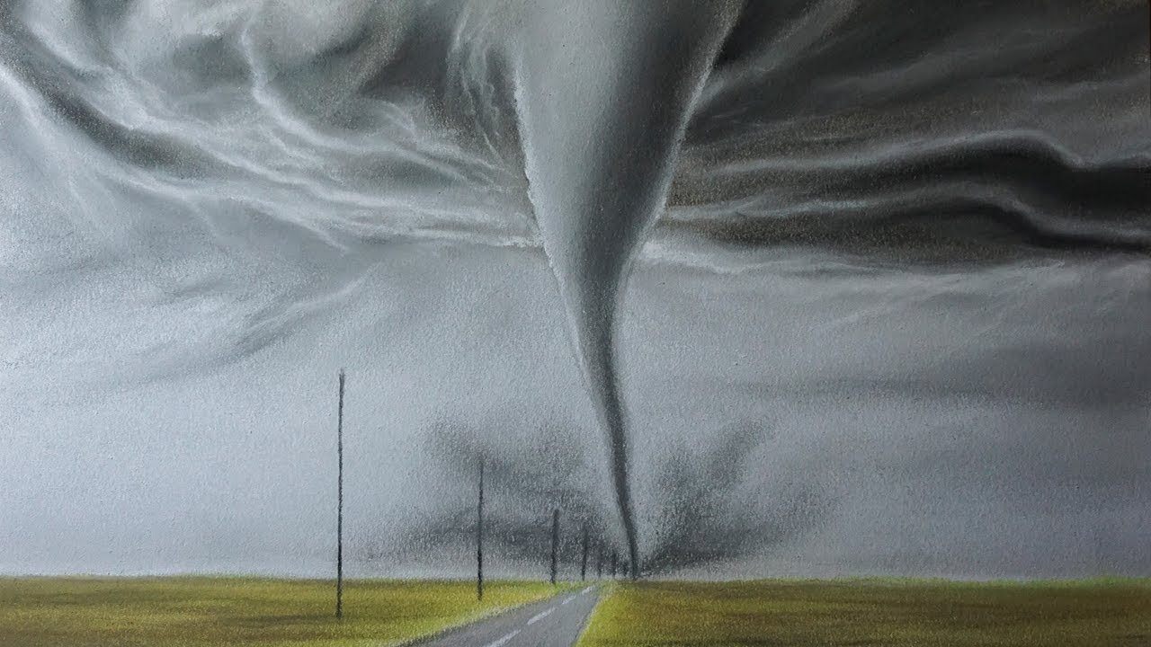 Cómo Dibujar un Tornado a Lápiz Carboncillo Paso a Paso - Dibujo de una  Tormenta - thptnganamst.edu.vn