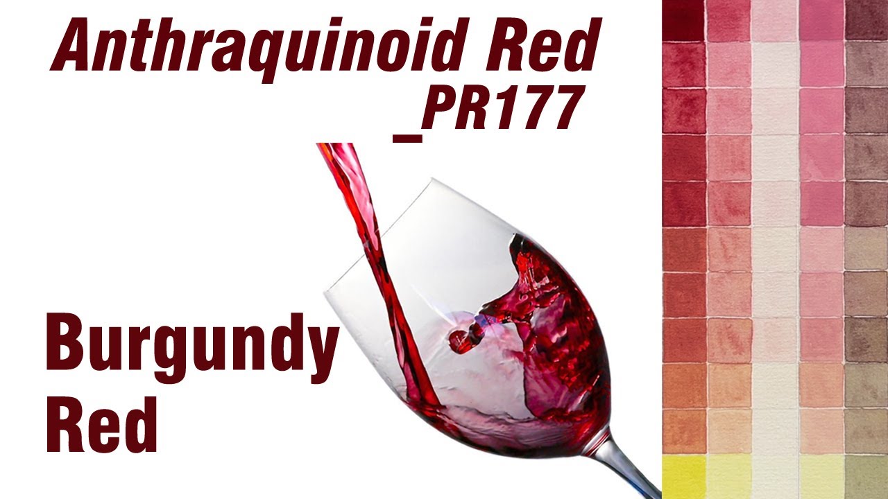 [수채물감 조색] 미젤로, Burgundy Red_PR177+미젤로, Nickel Titanium Yellow_PY53 ...