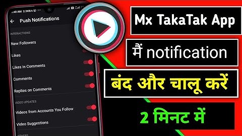 How to Mx TakaTak App notification not working problem notification Hide problem solve in Hindi