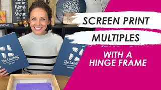 How To Setup A Hinged Screen Printing Frame to Screen Print Multiple Items | Ikonart Stencils