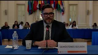 Ex preso politico Demostenes Quijana da su testimonio ante la OEA