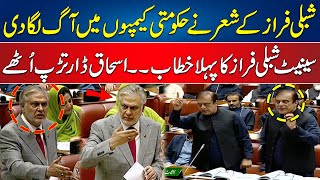 Shibli Faraz First Speech In Senate As Opposition Leader - Ishaq Dar Vs Shibli Faraz - 24 News HD