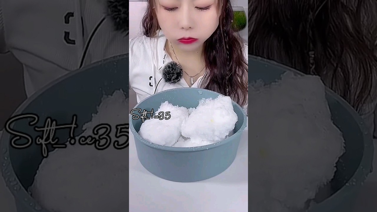 FLUFFY ICE CHUNKS EATING 🍚