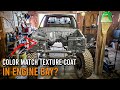 Color Matched Texture Coating my Engine Bay! Toyota Fire Restoration Project