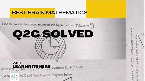 Best Brain Mathematics Mock October Que 2 C Solved!!