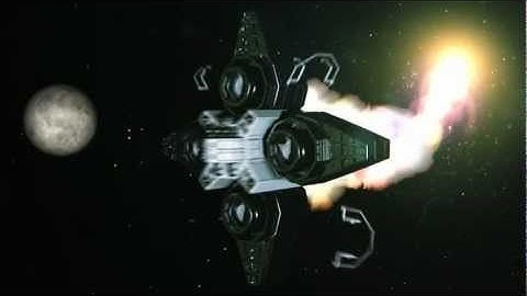 3ds Max and After Effects. Spaceship test 2 with Optical Flares and Particular