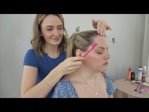 ASMR Perfectionist Makeup Application + Slick Back High Ponytail-Mini Combing, Hair Wax, Final Touch