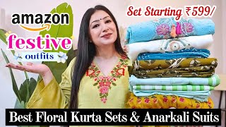 Amazon Huge 7+ 😀 Rakhi / Teej Kurta Sets, Kurtis & Festive Kurti Haul Starts @ Rs.599/ 😀 Amazon Haul