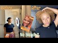 DYING MY HAIR FROM BLACK TO HONEY BLONDE 🍯 (textures and tones dye)