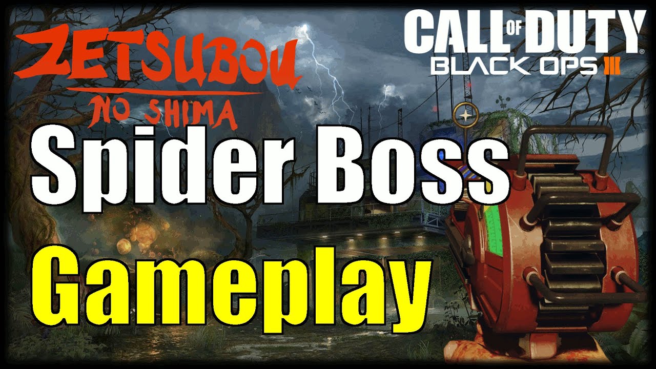 COD Black Ops 3 Zombies Zetsubou No Shima Spider Boss Gameplay
