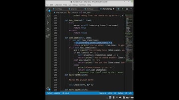 Python Text-Based Game (Part 7) - Making item pickup functions and an enemy