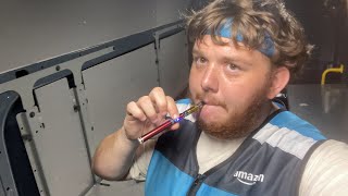I TOOK BLINKERS IN THE AMAZON PRIME VAN