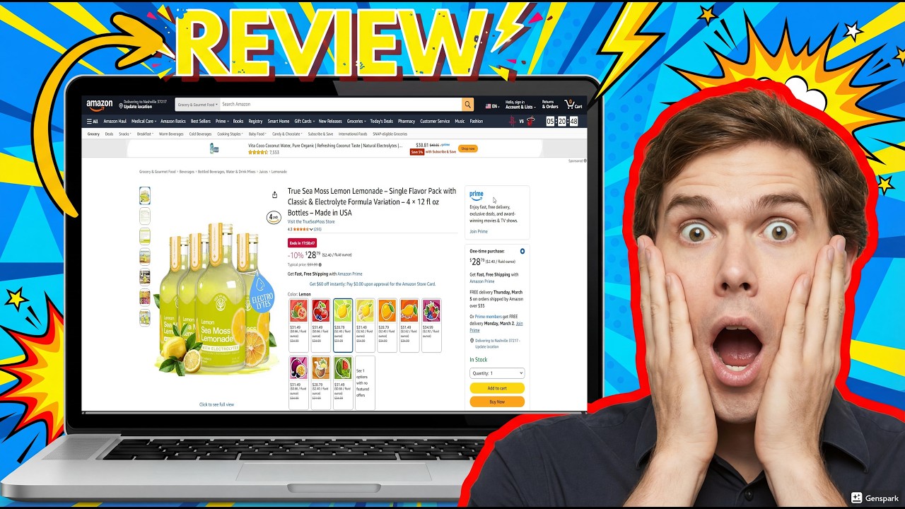 TrueSeaMoss Lemonade Taste Test: Flavor Profile & Ingredients