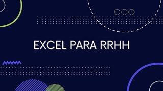 EXCEL PARA RRHH NIVEL 1