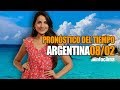 Pronóstico para el 8 de febrero de 2020. Argentina - Infoclima TV