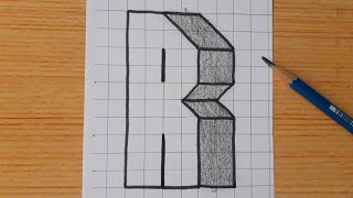 Simple 3d Drawing Letter R / How To Draw Easy Art For Beginners