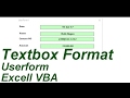 Textbox Format Excell VBA